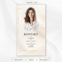 Gotowy wzór personalizowanej wizytówki do umieszczania na social media - wersja na story