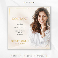 Gotowy wzór personalizowanej wizytówki do umieszczania na social media - wersja jako post, wpis
