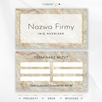 Projekt terminarzyka wizyt ze złotymi dodatkami