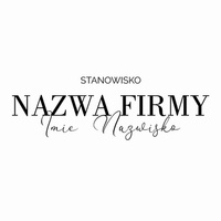 Logo na białym tle z czarnymi literami czcionka klasyczna