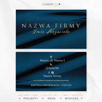 Elegancki projekt złoconej wizytówki na satynowym tle