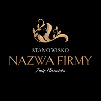 Złocony projekt logo na czarnym tle dla salonu fryzjerskiego