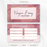 Elegancki wzór terminarzyka na różowym tle z dodatkiem złota