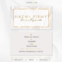 Projekt złoconej wizytówki na jasnym satynowym tle