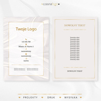 Złocony projekt ulotki na szarym satynowym tle