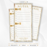 Marmurowy projekt notesu do planowania ze złotą czcionką