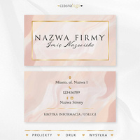 Elegancki projekt złoconej wizytówki na beżowym tle