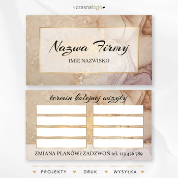 Elegancki wzór terminarzyka na beżowym tle z dodatkiem złota