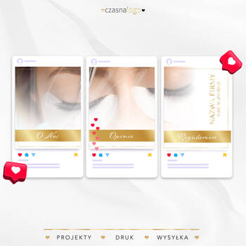 Indywidualny projekt przypiętych 3 postów na instagram