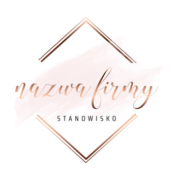 Logo na białym tle z różowymi literami czcionka ozdobna