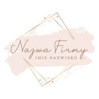 Ponadczasowy projekt logo w ozdobnej asymetrycznej ramce