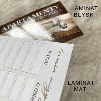 Wydruk karty rabatowe laminowane